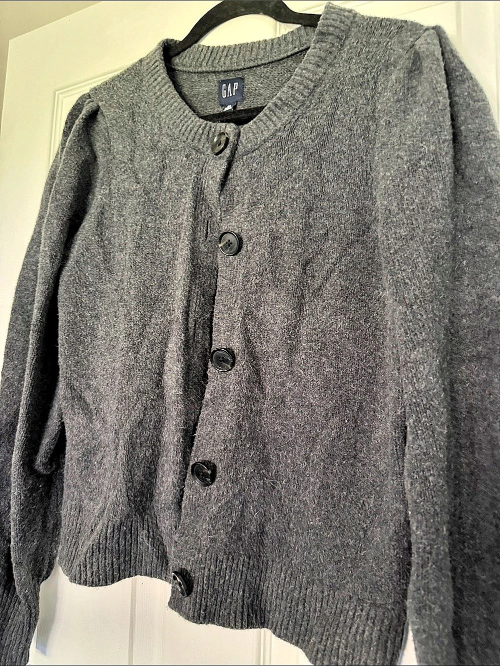 GAP CashSoft Oversized Chunky Cardigan Gray Medium
